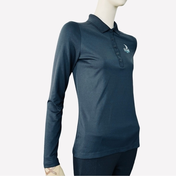 NIKE Golf Shirt 2015 U.S. Open Chambers Bay Black Dri-Fit Performance Polo Top - Picture 6 of 10
